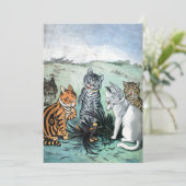 Wat moeten we doen met de veren van Louis Wain? Bedankkaart (Staand voorkant)