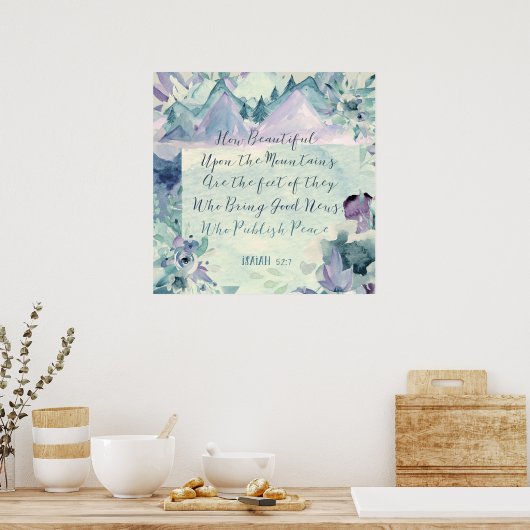 Wat mooi op de bergen poster (Keuken)