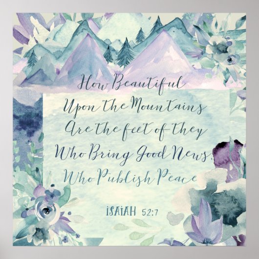 Wat mooi op de bergen poster (Voorkant)