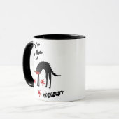 Wat? Murderous Black Cat met mes Mok (Voorkant links)