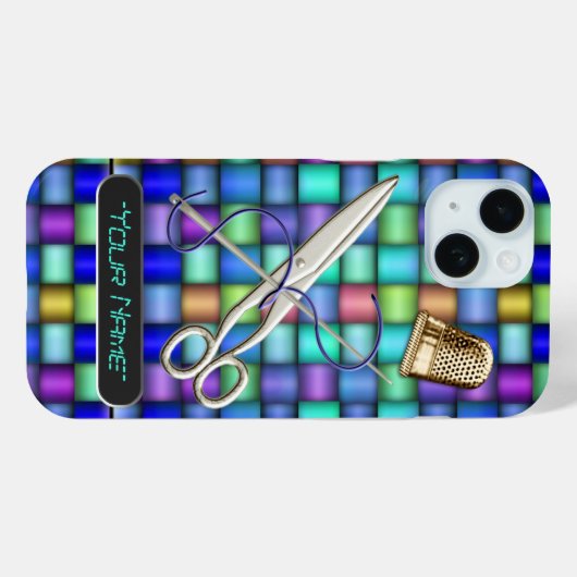 Wat naaien? - Gepersonaliseerd Case-Mate iPhone Case (Achterkant (horizontaal))