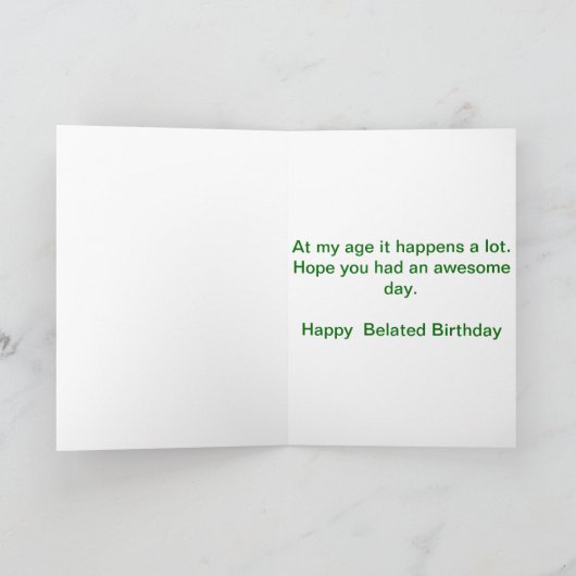 Wat naar dat ik je verjaardag heb gemist kaart (Binnen)