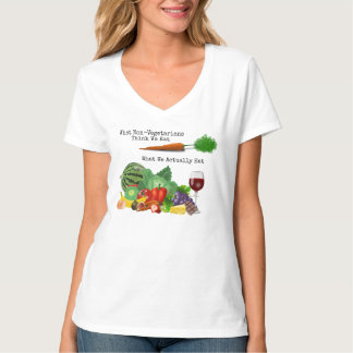 Wat niet-vegetariërs denken dat we eten... t-shirt