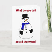 WAT NOEMT U EEN "OUDE SNOWMAN" CHRISTAMS HUMOR FEESTDAGEN KAART (Voorkant)