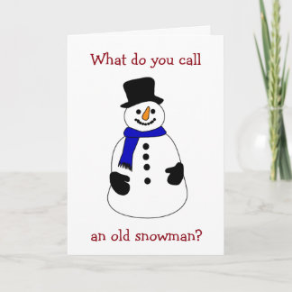 WAT NOEMT U EEN "OUDE SNOWMAN" CHRISTAMS HUMOR FEESTDAGEN KAART