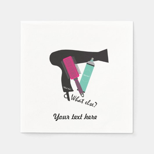 Wat nog meer? Kapsels, gereedschappen Servetten (Voorkant)