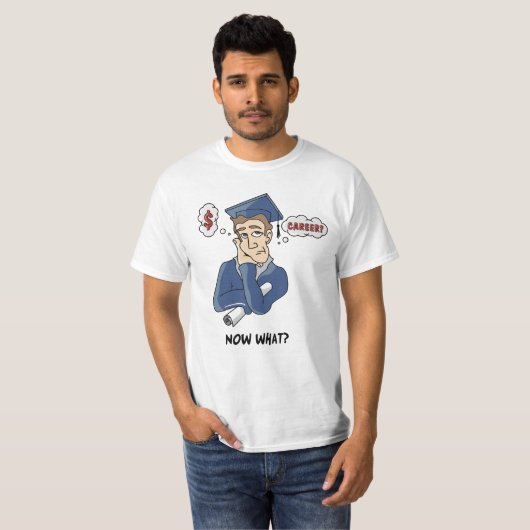 Wat nu? afstuderen T-shirt (Voorkant volledig)