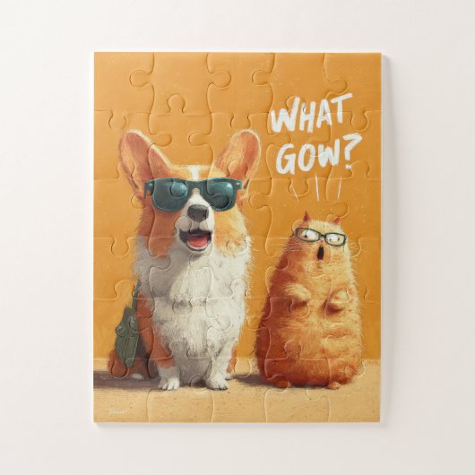 Wat nu? Corgi & Hamster Puzzel Legpuzzel (Verticaal)