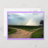 WAT NU, DUBBELE RAINBOW BIJ KROSSROADEN BRIEFKAART (Voorkant / Achterkant)