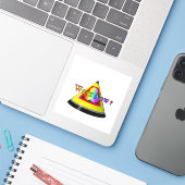 Wat nu? sticker (Laptop met iPhone)