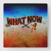 Wat nu? vierkante klok (Voorkant)