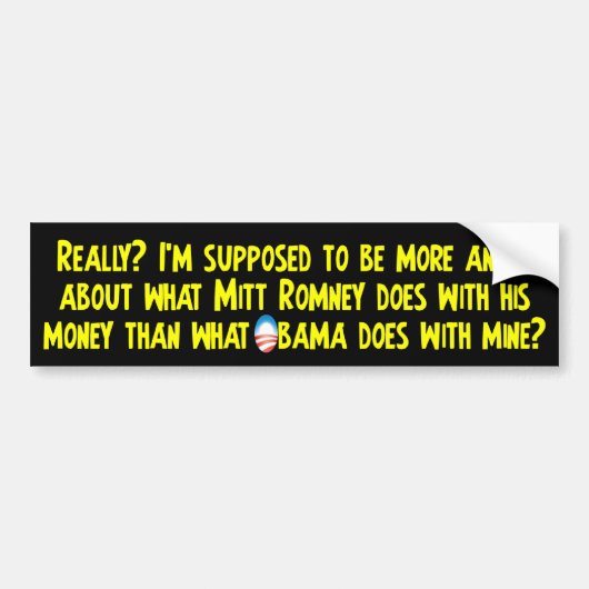 Wat Obama doet met mijn geld Bumpersticker (Voorkant)