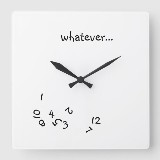 Wat O'Clock ook Vierkante Klok (Voorkant)