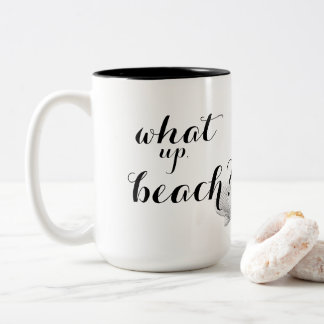 Wat omhoog de Mok van de Koffie van het Beach