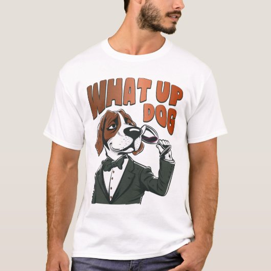 Wat omhoog Dog T-shirt (Voorkant)