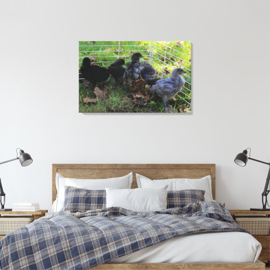 Wat omhoog - het Uiteinde van de Kip is Canvas Afdruk (Insitu (Slaapkamer))