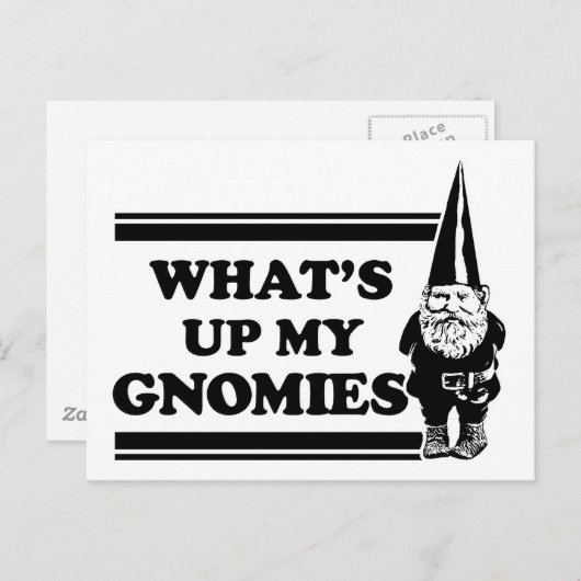 Wat omhoog Mijn Gnomies is Briefkaart (Voorkant / Achterkant)
