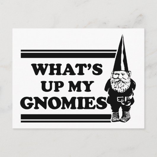 Wat omhoog Mijn Gnomies is Briefkaart (Voorkant)