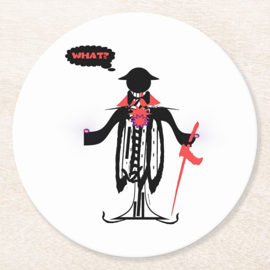 WAT? Onderzetter man papier (Voorkant)