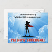 Wat ons niet doodt maakt ons sterker! briefkaart (Voorkant / Achterkant)