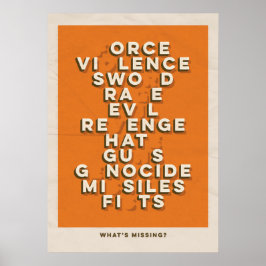 Wat ontbreekt er? Retro Poster