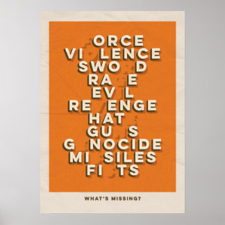 Wat ontbreekt er? Retro Poster