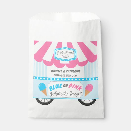 Wat onthult de Scoop Ice Cream Parlor Geslacht Bedankzakje (Voorkant)