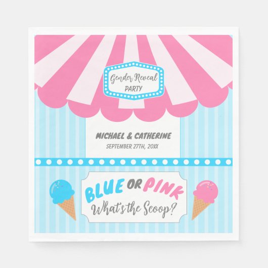 Wat onthult de Scoop Ice Cream Parlor Geslacht Servet (Voorkant)