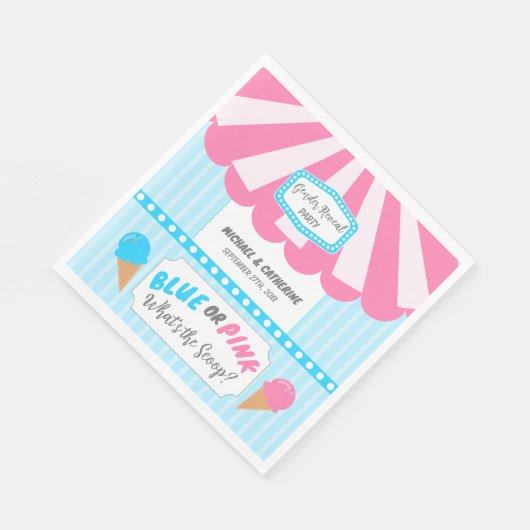 Wat onthult de Scoop Ice Cream Parlor Geslacht Servet (Hoek)