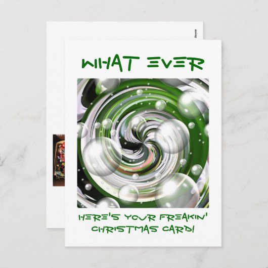 Wat ooit! Kaart voor Kerstmis (Voorkant / Achterkant)