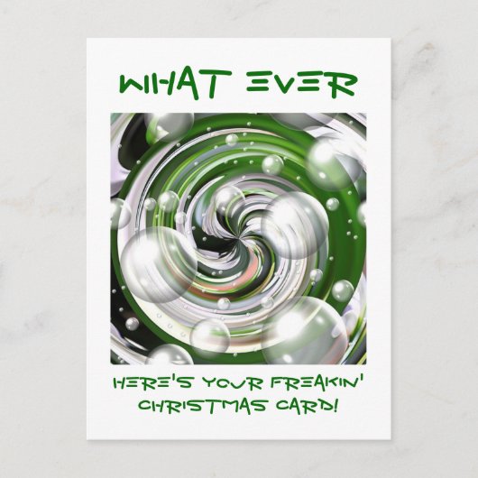 Wat ooit! Kaart voor Kerstmis (Voorkant)