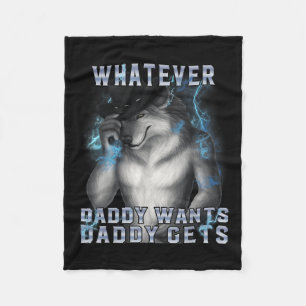 Wat ooit papa wil papa krijgt weerwolf memen br fleece deken