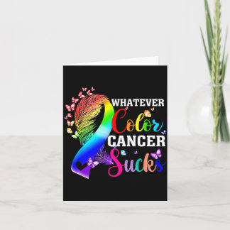 Wat ook de kleur is kanker zuigt Awareness Kleurri Kaart