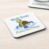 Wat ook drijft je schildpad 2 bier onderzetter (Linkerzijde)