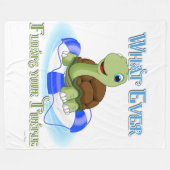 Wat ook drijft je schildpad 2 fleece deken (Voorkant (Horizontaal))