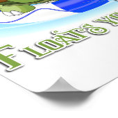 Wat ook drijft je schildpad 2 poster (Hoek)