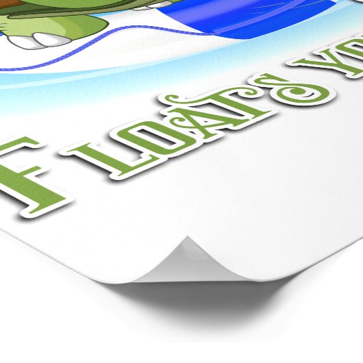 Wat ook drijft je schildpad 2 poster (Hoek)