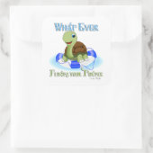 Wat ook drijft je schildpad 2 vierkante sticker (Tas)