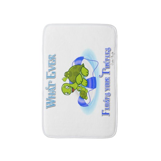 Wat ook drijft je schildpadden 3 badmat (Voorkant Verticaal)