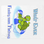 Wat ook drijft je schildpadden 3 fleece deken (Voorkant (Horizontaal))