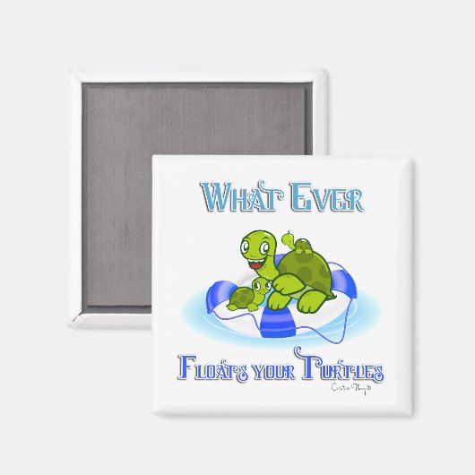Wat ook drijft je schildpadden 3 magneet (Voorkant / Achterkant)