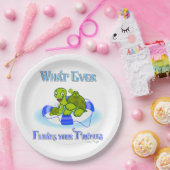 Wat ook drijft je schildpadden 3 papieren bordje (Feest)