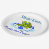 Wat ook drijft je schildpadden 3 papieren bordje (Gekanteld)