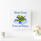 Wat ook drijft je schildpadden 3 vierkante klok (Huis)