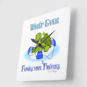 Wat ook drijft je schildpadden 3 vierkante klok (Hoek)