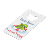 Wat ook drijft jullie schildpadden 2 creditkaart flessenopener (Voorkant Gekanteld)