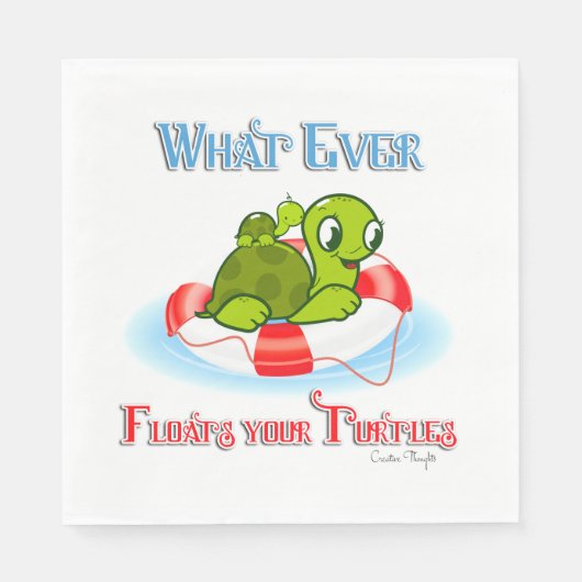 Wat ook drijft jullie schildpadden 2 servetten (Voorkant)