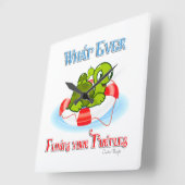 Wat ook drijft jullie schildpadden 2 vierkante klok (Hoek)