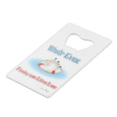 Wat ook drijft op je kleine lampje creditkaart flessenopener (Achterkant Gekanteld)