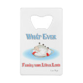 Wat ook drijft op je kleine lampje creditkaart flessenopener (Achterkant)